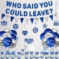 thumbnail image 4 of Farewell Party Decorations, Blue Who Said You Could Leave Banner Cake Toppers Balloons Hanging Swirls, Going Away Retirement Leaving Party Decorations, Coworker Goodbye Party Supplies, 4 of 7
