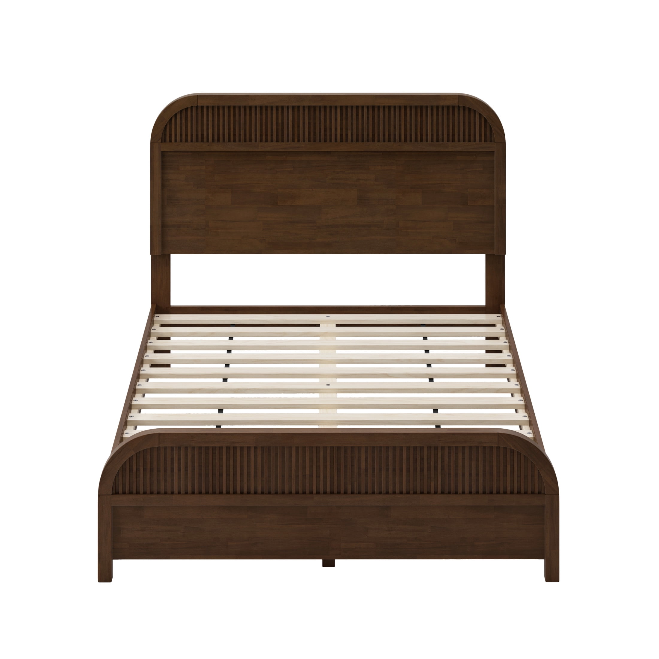 Christopher Knight Home Modern Queen Size Wooden Platform Bed Frame with Headboard, Wenge Finish