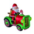 thumbnail image 3 of Celebrations 9069542 6 ft. Inflatable Santa with Tractor, Red & Green, 3 of 3