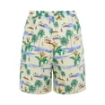 thumbnail image 6 of Lroveb Board Shorts for Women, Summer Casual Beach Shorts, Womens Shorts Comfy Elastic Waist Floral Print With 2 Pockets Yellow, 6 of 8