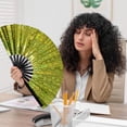 thumbnail image 3 of CSSAD Boots on the Ground Fan, Large Holographic Folding Handheld Fans for Line Dancing, Portable Craft Holding Colorful Stripe Hand Fan for Festival,Dance,Party, Wedding Dance Church, 3 of 6