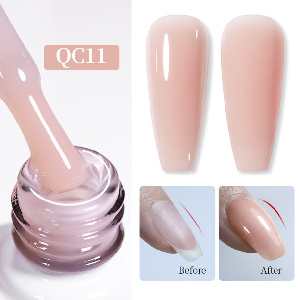 BORN PRETTY 10ML 8 en 1 Gel de pegamento transparente para ápice de uñas y fortalecedor de extensiones Gel de pegamento para uñas Base de Gel duro Gel de uñas con diamantes de imitación