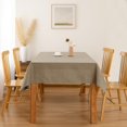 thumbnail image 2 of Faux Linen Rectangle Tablecloth Wrinkle Washable RustProof Rectangle Table Cloth for Kitchen Dining Room Holiday Table Cover for Party Dinner Farmhouse Grey X, 2 of 9