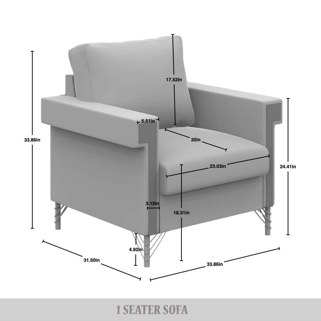 Castle Place Comtemporary Glam Velvet Upholstered Armchair, Champagne