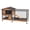 60'' Brown, variant on Aivituvin Rabbit Hutch Bunny Cage Outdoors & Indoors with Wheel, Two Layer Guinea Pig House