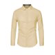 thumbnail image 1 of Camisa de vestir de oficina Lars Amadeus de manga larga con botones y cuello a cuadros Caqui L, 1 of 6