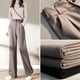 thumbnail image 5 of Pantalones casuales de mujer de pierna ancha, cintura alta, pierna recta, elásticos, bolsillos cómodos, ajuste relajado, 5 of 5