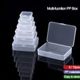 thumbnail image 2 of Caja de almacenamiento de PP, Mini contenedor de caja de plástico transparente, caja de embalaje rectangular cuadrada para joyería, cuentas, artículos pequeños, 5 uds./10 Uds., 2 of 5