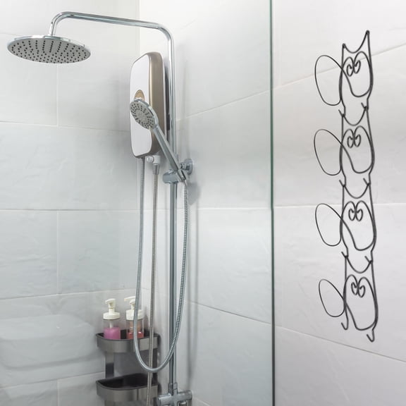 WHAMVOX 1Pack Bathroom Towel Shelf Silver Iron Wall Mounted for Homeowners Bathrooms