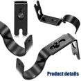 thumbnail image 5 of 4 Pieces Adjustable Curtain Rod Brackets Support Holders Universal Wall Bracket Hooks with Screws for 1 Inch Diameter Curtain Rod, Black, 5 of 8