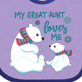 thumbnail image 4 of Inktastic My Great Aunt Loves Me Cute Polar Bears Boys or Girls Baby Bib, 4 of 4