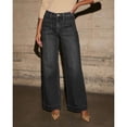 thumbnail image 6 of Women's High Waist Wide Leg Straight Jeans with Patch Pockets - Stretch Denim Casual Pants for Everyday Wear, 6 of 6