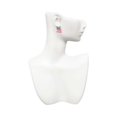 thumbnail image 3 of Delight Jewelry Acrylic 3/4" Hot Pink Cheer Megaphone Silvertone Antiqued Butterfly Post Earrings, 3 of 4