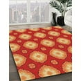 thumbnail image 3 of Ahgly Company Machine Washable Indoor Round Transitional Orange Area Rugs, 7' Round, 3 of 7