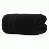 RIVERSIDE Oversized Bath Sheet 1 Pack 40x80 Soft Cotton Absorbent Towel 600 GSM - Black