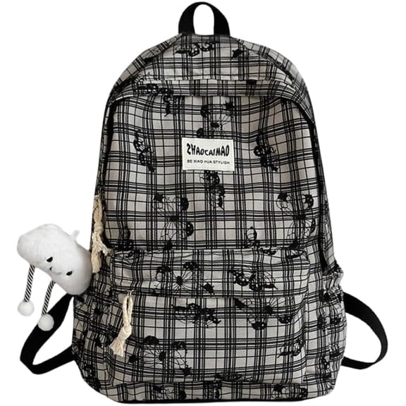 Cute Backpack Trendy Shoulder Bag, Kawaii Floral Aesthetic Mori Kei Daypack Coquette Fairy Backpack Y2k Purse Bookbag