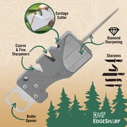 DMT PocketSharp Pro Multi-Stage Diamond Sharpener for Knives, Outdoor Use with Bottle Opener