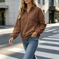 thumbnail image 4 of Hurxie Womens Quarter Zip Pullover Casual Shirts Half Zip Sweatshirts Half Zip Pullover Women Fall Winter Athletic Clothes, 4 of 6
