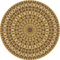 thumbnail image 1 of Ahgly Company Machine Washable Indoor Square Transitional Yellow Area Rugs, 3' Square, 1 of 7