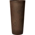 thumbnail image 2 of Arcadia Garden Products 13x28" PSW Contempo Tall Round Planter, Chocolate Marble, 2 of 5