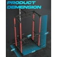 thumbnail image 2 of YUSAZENS Multi Box Pack Carbon Steel Basic Squat Rack Heavy Duty Home Gym Lower Body Strength Training Frame Black Red, 2 of 9