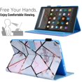 thumbnail image 3 of Dteck Case for Amazon Fire HD 10 10.1-inch 2019/2017 Model Magnetic Patterned PU Leather Card Holder Wallet Shell Kickstand Case Smart Cover with Auto Wake/Sleep,Marble, 3 of 5
