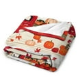 Thanksgiving Retro Truck Throw Blanket for Women, Men & Kids Super
