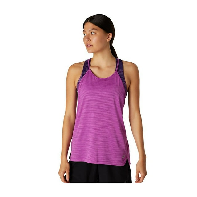 ASICS Womens Strappy Racerback Tank Top, Purple, Small