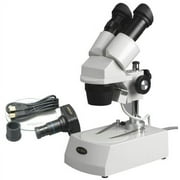 AmScope SE306-PZ-M Digital Binocular Stereo Microscope, WF10x and WF20x Eyepieces, 20X/40X/80X Magnification, 2X and 4X Objectiv
