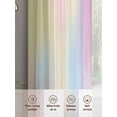 thumbnail image 7 of Pink Purple Semi Sheer Curtains 108 Inch Length 2 Panels Set, Modern Colorful Ombre Abstract Tie Dye Art Sheer Kitchen Curtain Privacy Voile Window Curtain for Living Room Bedroom Rod Pocket Drapes, 7 of 7