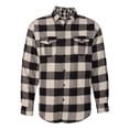 thumbnail image 1 of Burnside Camisa de franela de manga larga teñida en hilo para hombre, Ecru Black, L Burnside 8210, 1 of 1