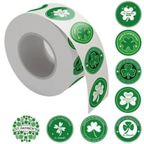BESTOYARD St Patrick's Day Gift Sticker with Copper Plate Adhesive for Decor Green Color 500pcs