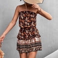 thumbnail image 2 of Vestido corto con estampado floral Nikou negro S, 2 of 5