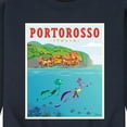 thumbnail image 3 of Luca - Portorosso Italy Postcard - Men's Crew Neck Fleece Pullover, 3 of 5
