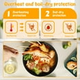 thumbnail image 5 of Hot Pot Electric With Steamer,Rapid Ramen Cooker,1.7L Mini Portable Self Heating Electric Pot For Cooking Noodles Steak Pasta,Shabu Shabu Hotpot Pot Electric Dorm Lazy Pot,Non-Stick Green, 5 of 10