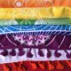 thumbnail image 2 of Tela de microfibra de algodón Bohemia India Mandala manta de playa 7 chakras arco iris tapiz de pared baño toalla de playa estera, 150 x 75 cm oso de fresa Electrónica, 2 of 5