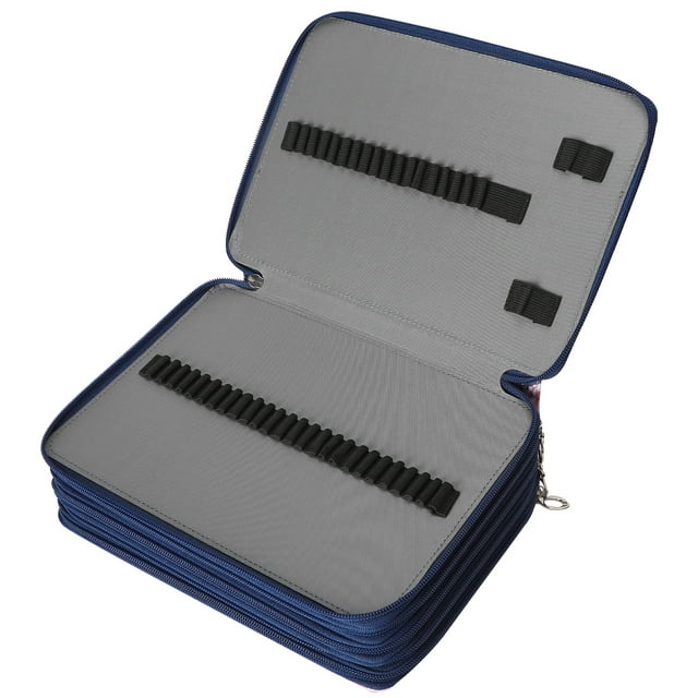 Trousse à Crayons Multi-Couches Imprimée Rose 252 Emplacements avec Porte-Stylo Rangement pour Étudiants en Art et Papeterie Matériau PU Portable
