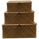 thumbnail image 2 of Canasta de pasos marinos de 3 piezas con caja de almacenamiento de tapa Sundries Organizador de cosméticos para el hogar, 2 of 4