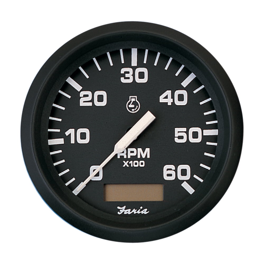 6,000 RPM Gas - Inboard Faria Chesapeake White SS 4" Tachometer w/Hourmeter