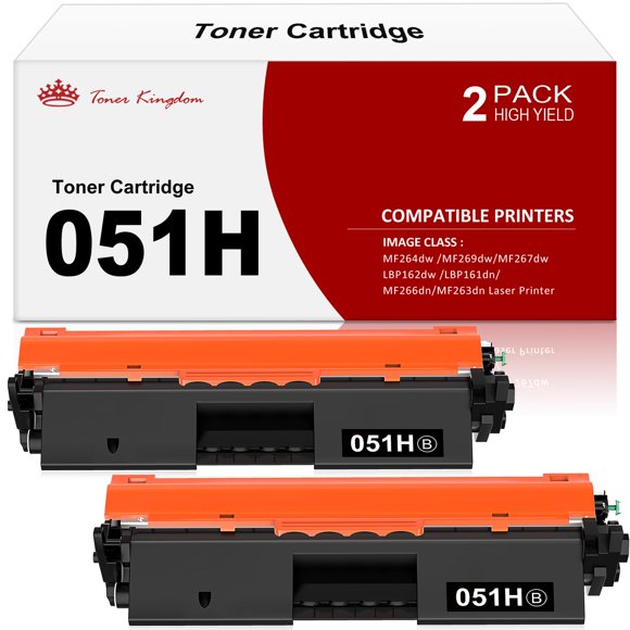 Toner Kingdom 051H 051 Toner Cartridge Black Replacement for Canon 051H Toner Cartridge 051 for Canon ImageCLASS MF267dw MF264dw MF269dw MF266dn MF26
