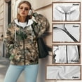 thumbnail image 6 of Garronmavis Camouflage Leaves Women Oversized Sweatshirts Versatile Casual Zip Up Hoodies for Women Relaxed Stretchy Long Sleeve Winter Clothing Outfits with Pocket, 6 of 7