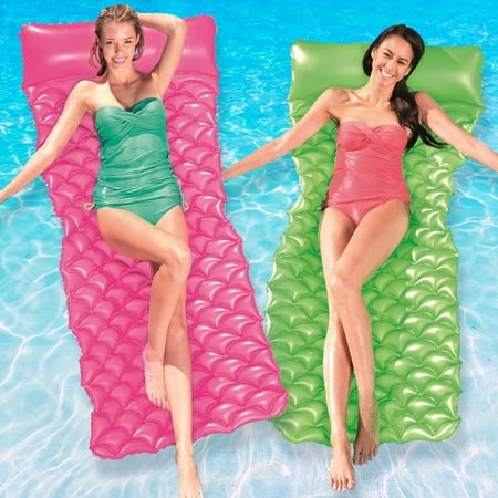 Bestway Float N Roll Air Mat 2 Pack - Green And (Best Way To Treat Pink Eye)