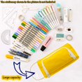 thumbnail image 4 of Estuche para lápices de gran capacidad, bolsa para lápices, bolsa de mano para bolígrafos, bolsa portátil para cosméticos, para oficina, escuela, adolescentes, niñas y niños (amarillo), 4 of 4
