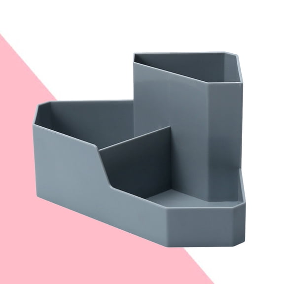 HONMEET Grey Cosmetic Organizer Box Plastic Storage Container Easy to Clean