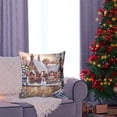 thumbnail image 4 of Funda de almohada navideña Funda de cojín con cremallera 18 x 18 pulgadas Funda de almohada cuadrada para fiesta Dormitorio Decoración de Navidad para casa de nieve Gloria Fundas de almohada, 4 of 8