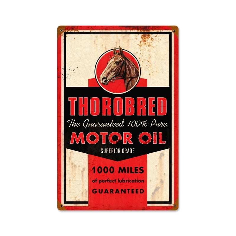 Thorobred Motor Oil Metal Sign 9" x 12"