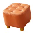 thumbnail image 2 of yuksok Small Square Footstool Stable Change Shoe Stool for Entryway Bedside Doorway Orange, 2 of 9