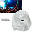 thumbnail image 4 of Studded Full Face Cover, Silver Studded Halloween Face Cover  For Cosplay, 4 of 8