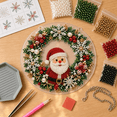 thumbnail image 7 of Christmas Santa Beaded Wreath DIY Kit, 2026 Complete Hand‑Beaded Front Door Wreath Craft Supplies, Festive Holiday Wall Hanging Decoration Set, 7 of 7