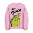 thumbnail image 4 of Suéter navideño MIARHB para mujer, sudadera con capucha informal de manga larga con cuello redondo y estampado navideño, color rosa/XL, 4 of 4
